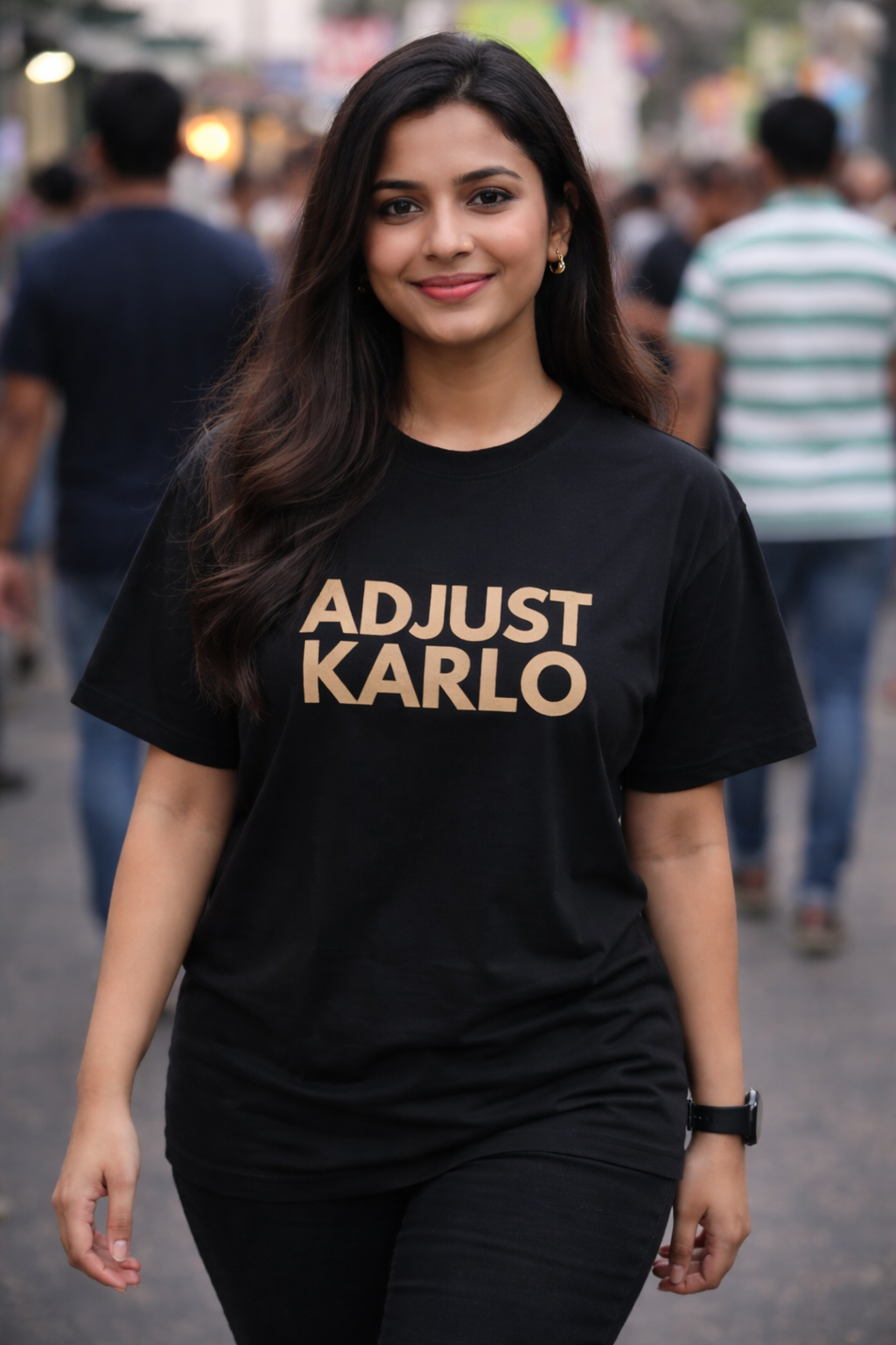 Adjust Karlo – Black T‑Shirt